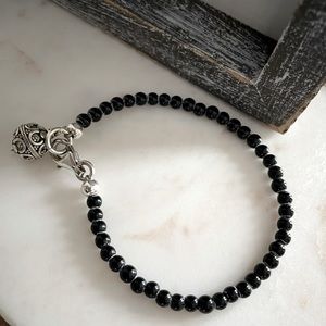 Silpada beaded bracelet with sterling silver ball and clasp